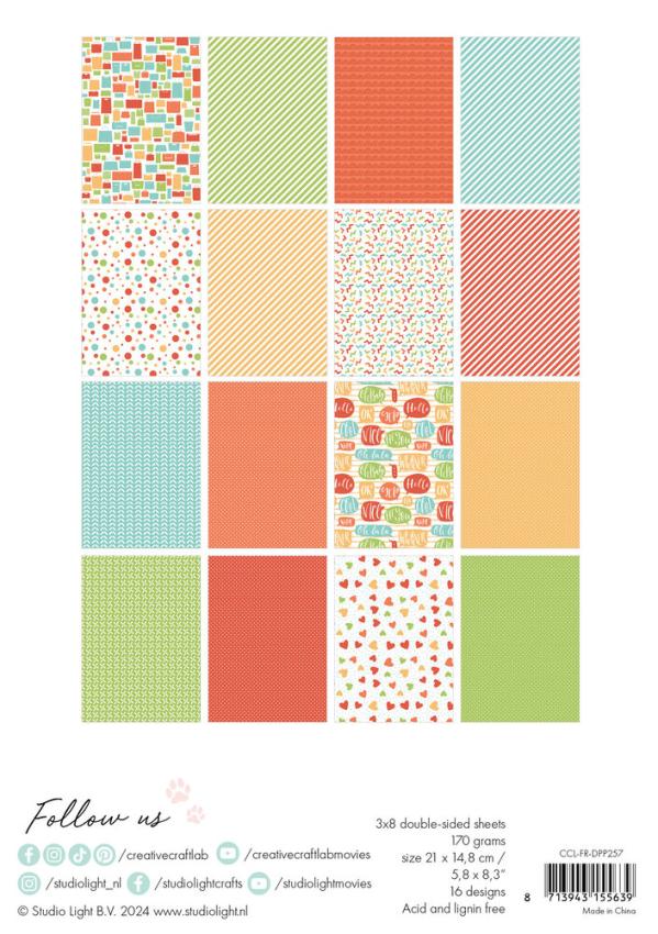 Creative Craft Lab - Studio Light - Friendz Designpapier "Shop Till You Drop " Paper Pack 21x14,8 cm - 24 Bogen