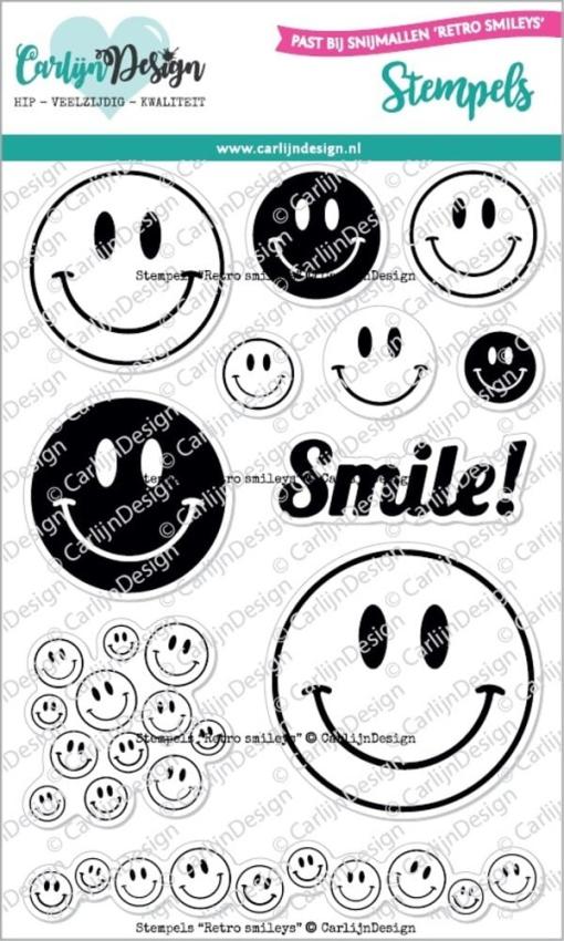 Carlijn Design - Stempelset "Retro Smileys " Clear Stamps