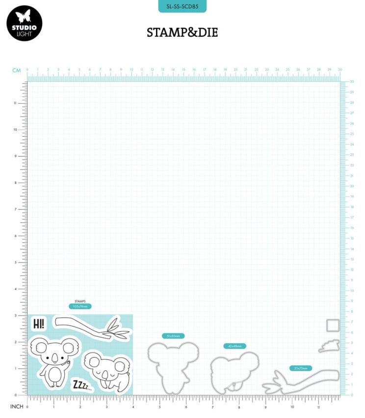 Studio Light - Stempel & Stanzschablone "Koala" Stamp & Dies