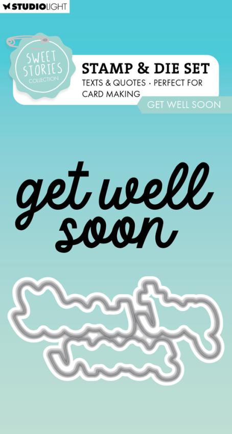 Studio Light - Stempel & Stanzschablone "Get Well Soon" Stamp & Dies