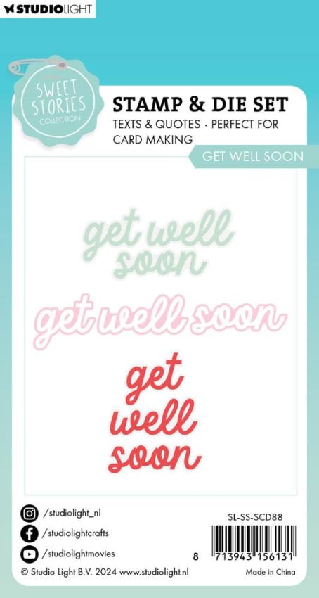 Studio Light - Stempel & Stanzschablone "Get Well Soon" Stamp & Dies