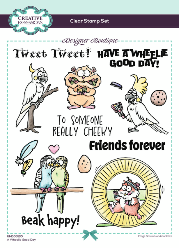 Creative Expressions - Stempelset "A Wheelie Good Day" Clear Stamps 15,2x20,3cm