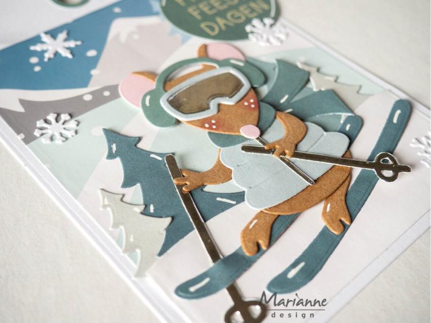 Marianne Design - Präge- und Stanzschalone "Winter Sports Accessories" Collectables Dies