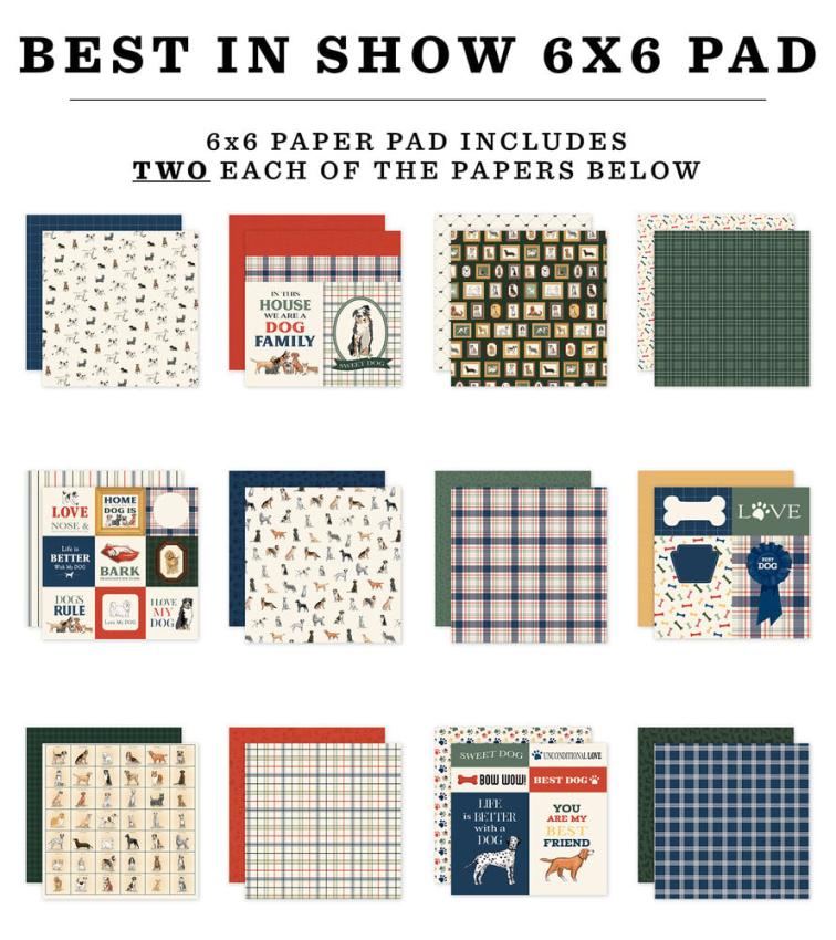 Carta Bella - Designpapier "Best In Show" Paper Pad 6x6 Inch - 24 Bogen