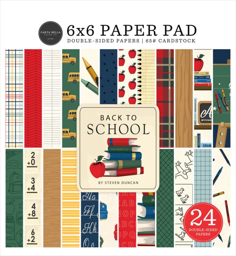 Carta Bella - Designpapier "Back To School" Paper Pad 6x6 Inch - 24 Bogen