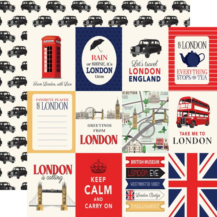 Carta Bella - Designpapier "London" Collection Kit 12x12 Inch - 12 Bogen  