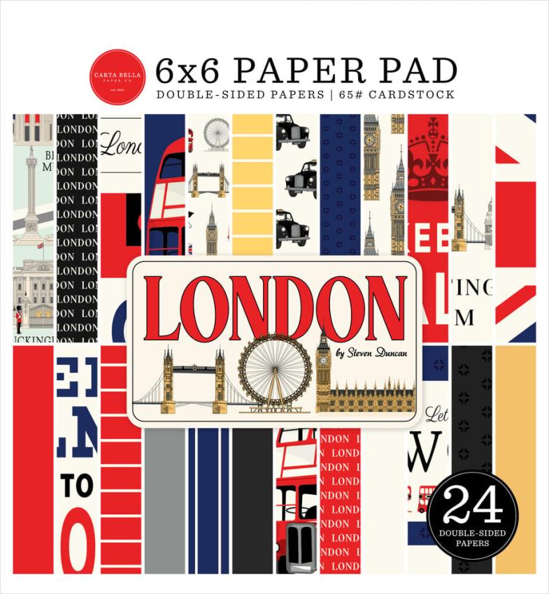 Carta Bella - Designpapier "London" Paper Pad 6x6 Inch - 24 Bogen