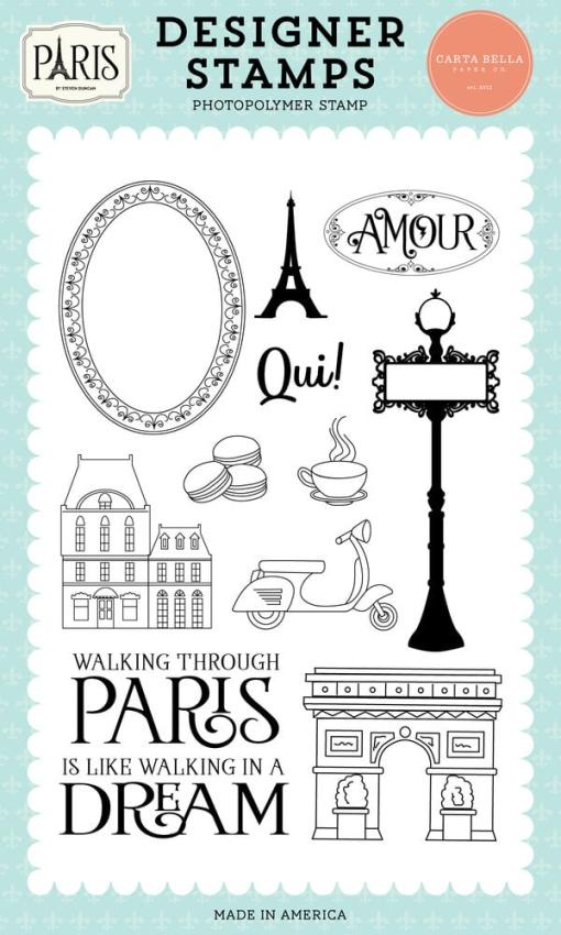 Carta Bella - Stempelset "Walking Through Paris" Clear Stamps