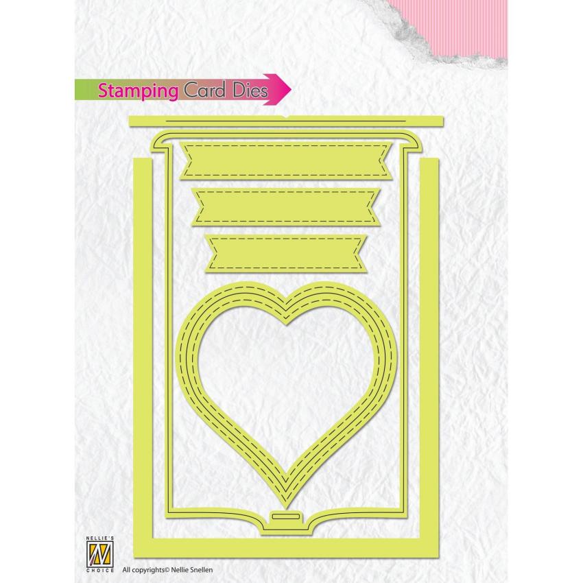 Nellie Snellen - Stanzschablone "Heart" Stamping Card Dies