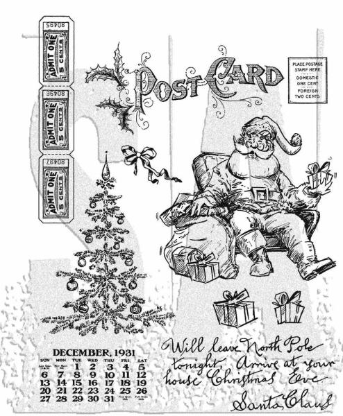 Stampers Anonymous - Gummistempelset "Santa Visit" Cling Stamp Design by Tim Holtz