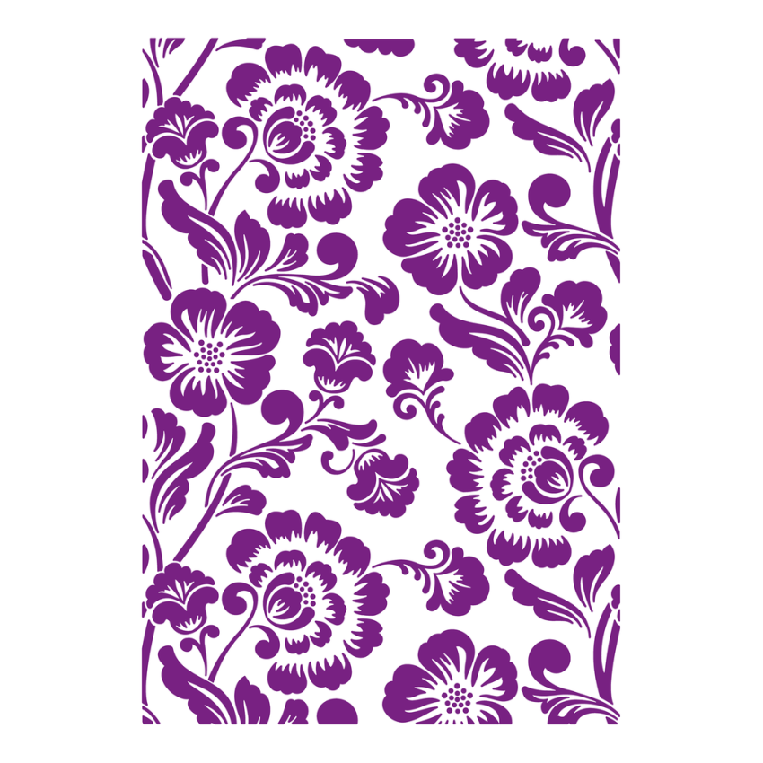 Crafters Companion - Prägefolder "Elegant Florals" 3D Embossingfolder