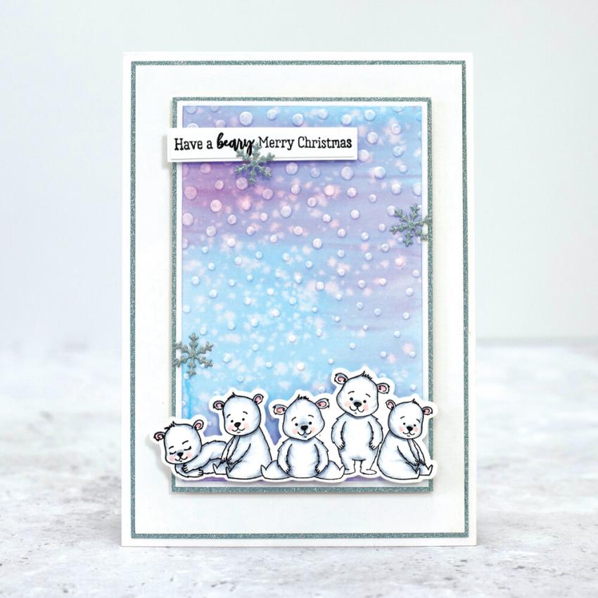 Crafters Companion - Stempelset & Stanzschablone "Polar Bears" Stamp & Dies