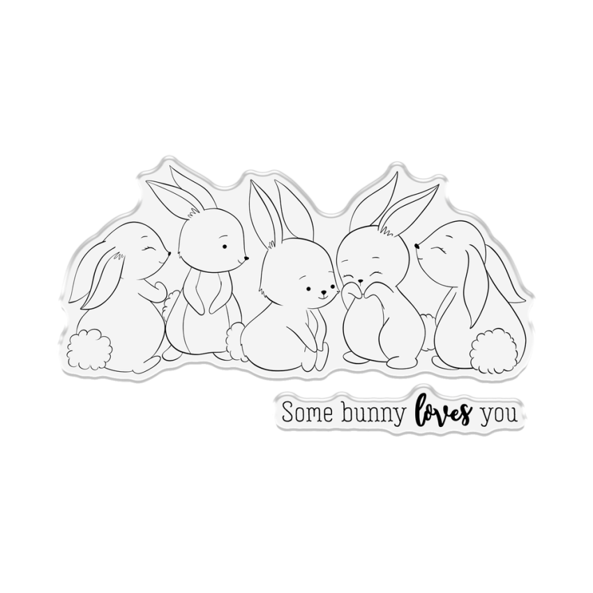 Crafters Companion - Stempelset & Stanzschablone "Rabbits" Stamp & Dies