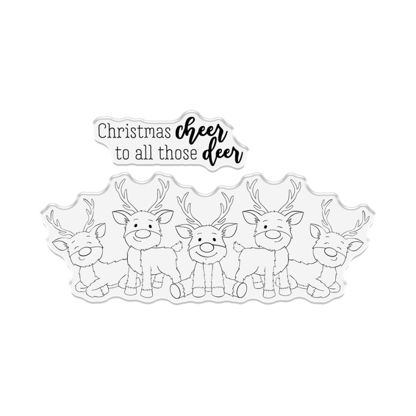 Crafters Companion - Stempelset & Stanzschablone "Reindeers" Stamp & Dies