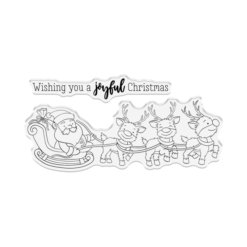 Crafters Companion - Stempelset & Stanzschablone "Santa and Reindeer" Stamp & Dies