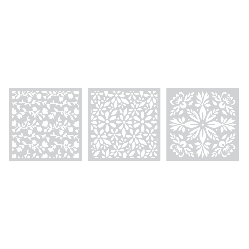 Crafters Companion - Schablone 5x5 Inch "Contemporary Florals" Stencil