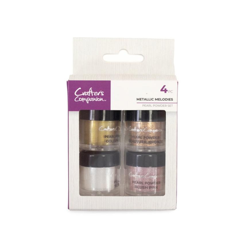 Crafters Companion - Perlenpulver "Metallic Melodies" Pearl Powder 4er Set 