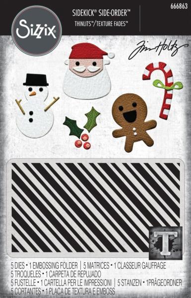 Sizzix - Stanzschablone & Prägefolder "Christmas Minis" Thinlits Craft Dies & Embossingfolder by #designer