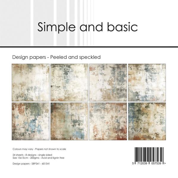 Simple and Basic - Designpapier "Peeled and Speckled" Paper Pack 6x6 Inch - 24 Bogen 