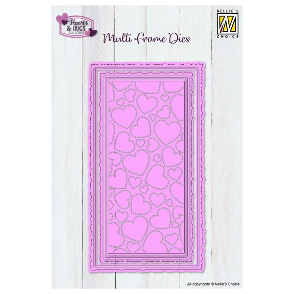 Nellie Snellen - Stanzschablone "Hearts" Multi Frame Dies