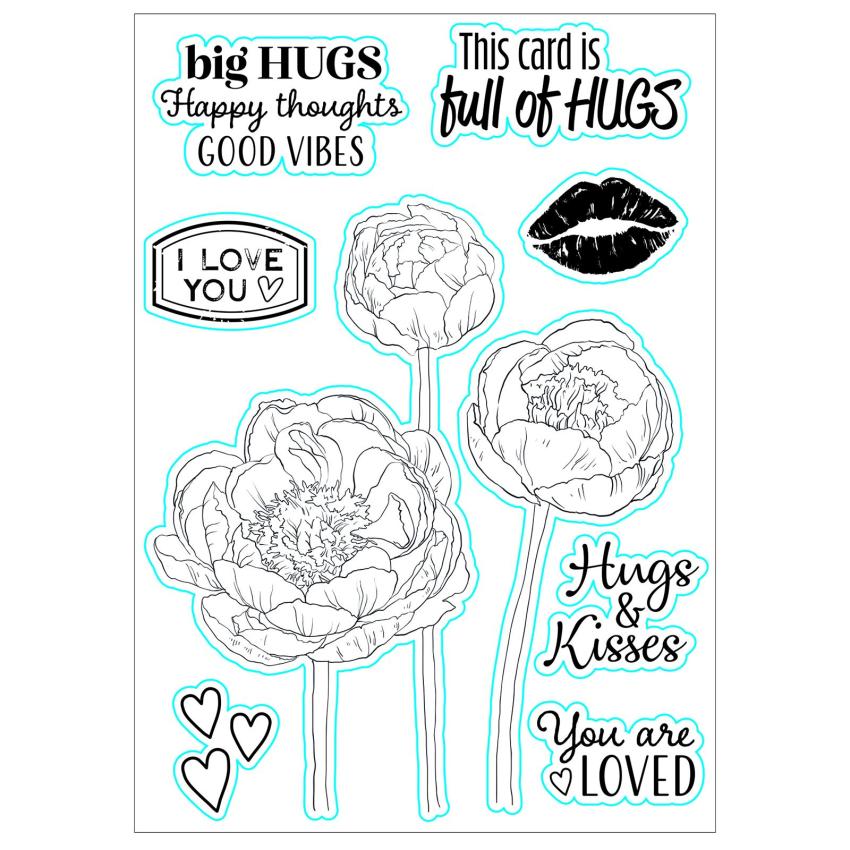 Nellie Snellen - Stempelset "Full Of Hugs" Clear Stamps 