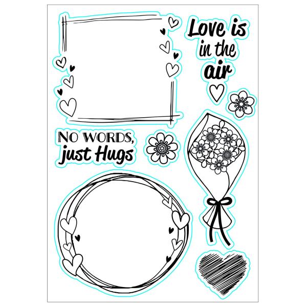 Nellie Snellen - Stempelset "No Words, Just Hugs" Clear Stamps 