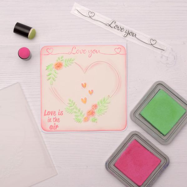 Nellie Snellen - Prägefolder "Flower Heart" 3D Embossing Folder 