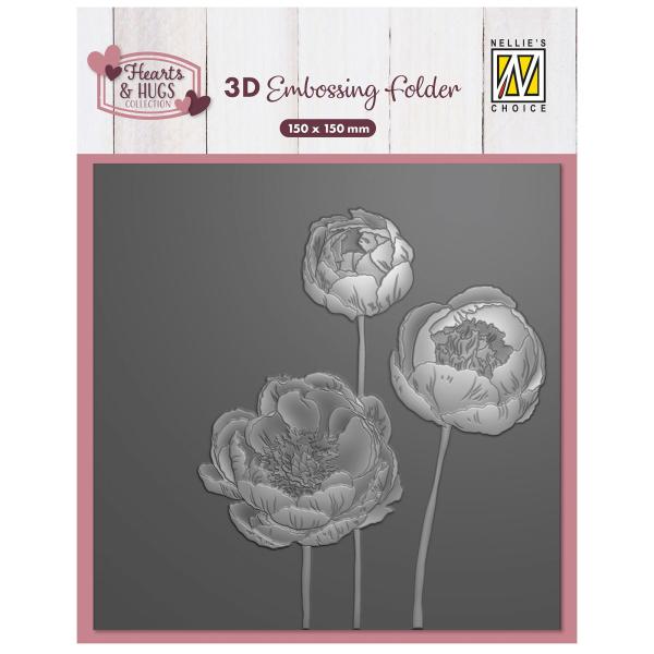 Nellie Snellen - Prägefolder "Flowers" 3D Embossing Folder 