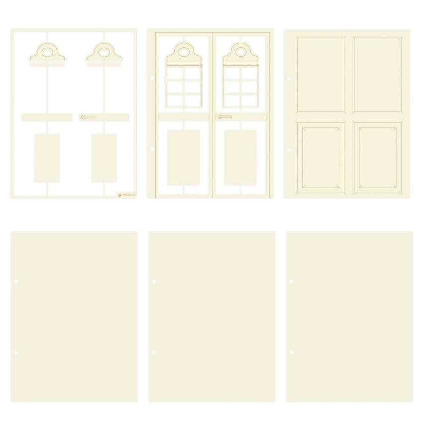 Piatek P13 - Light Chipboard Album Base w/Papers 6x8 Inch "Door"