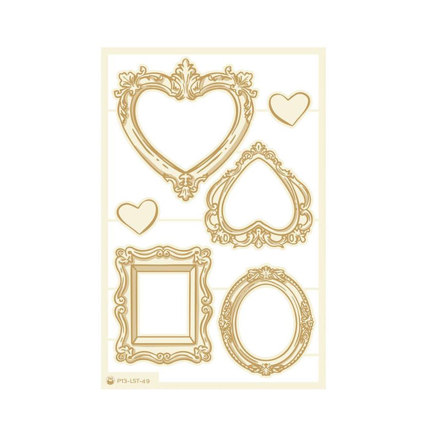 Piatek P13 - Stanzteile "Love Stories" Chipboard Embellishments 06