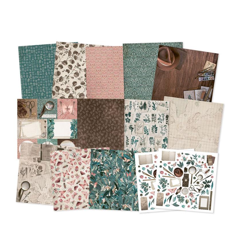 Piatek P13 - Designpapier "Naturalist" Paper Pack 12x12 Inch - 12 Bogen