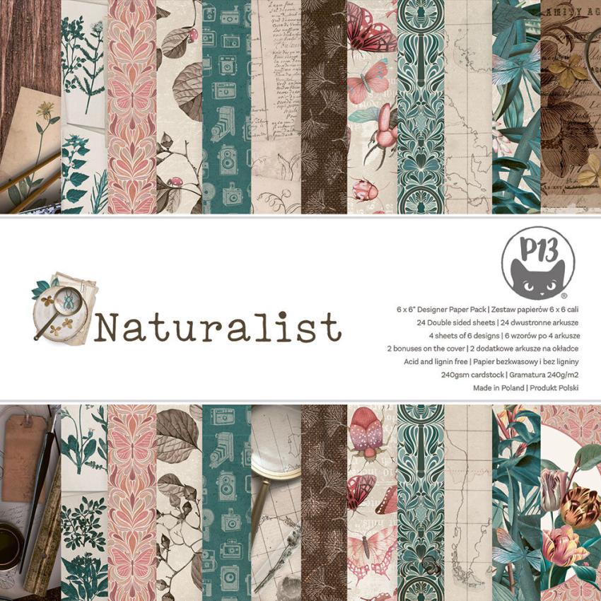 Piatek P13 - Designpapier "Naturalist" Paper Pack 6x6 Inch - 24 Bogen