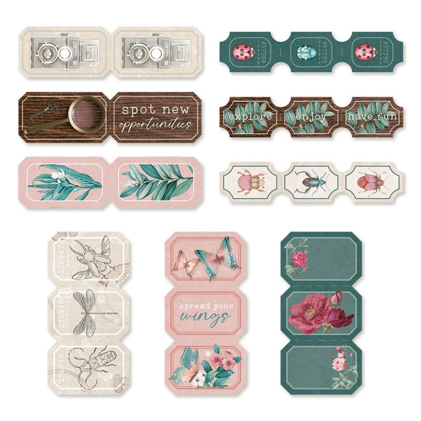 Piatek P13 - Stanzteile "Naturalist" Die Cuts Ephemera Tickets