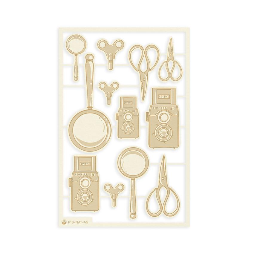 Piatek P13 - Stanzteile "Naturalist" Chipboard Embellishments 02