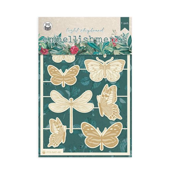 Piatek P13 - Stanzteile "Naturalist" Chipboard Embellishments 05