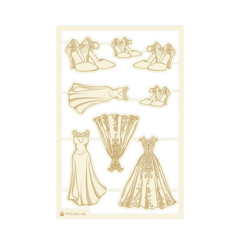 Piatek P13 - Stanzteile "Love and Lace" Chipboard Embellishments 01