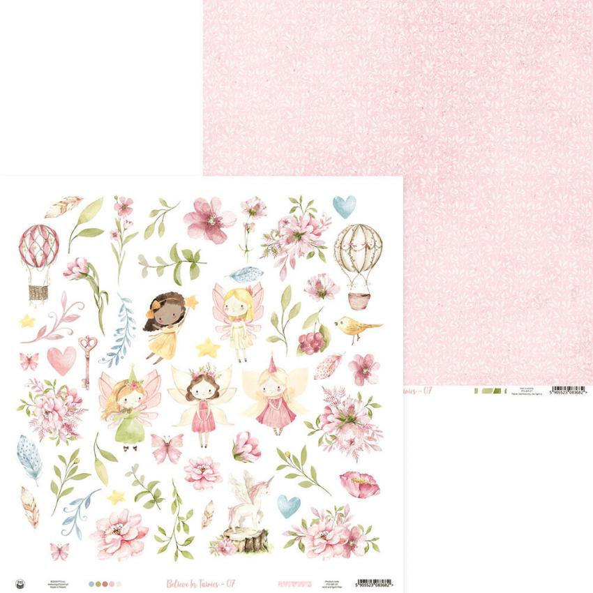 Piatek P13 - Designpapier "Believe in Fairies" Paper Pack 12x12 Inch - 12 Bogen