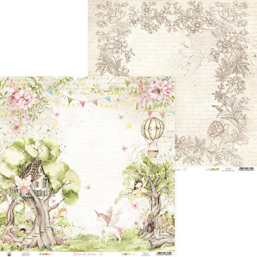 Piatek P13 - Designpapier "Believe in Fairies" Paper Pack 12x12 Inch - 12 Bogen