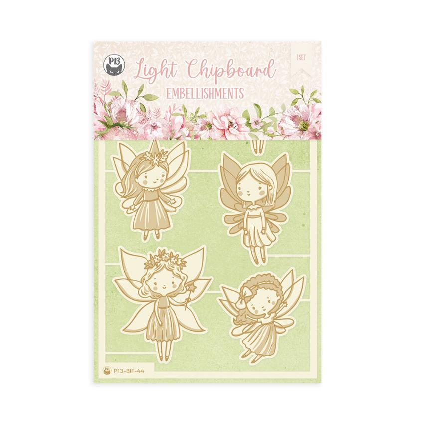 Piatek P13 - Stanzteile "Believe in Fairies" Chipboard Embellishments 01