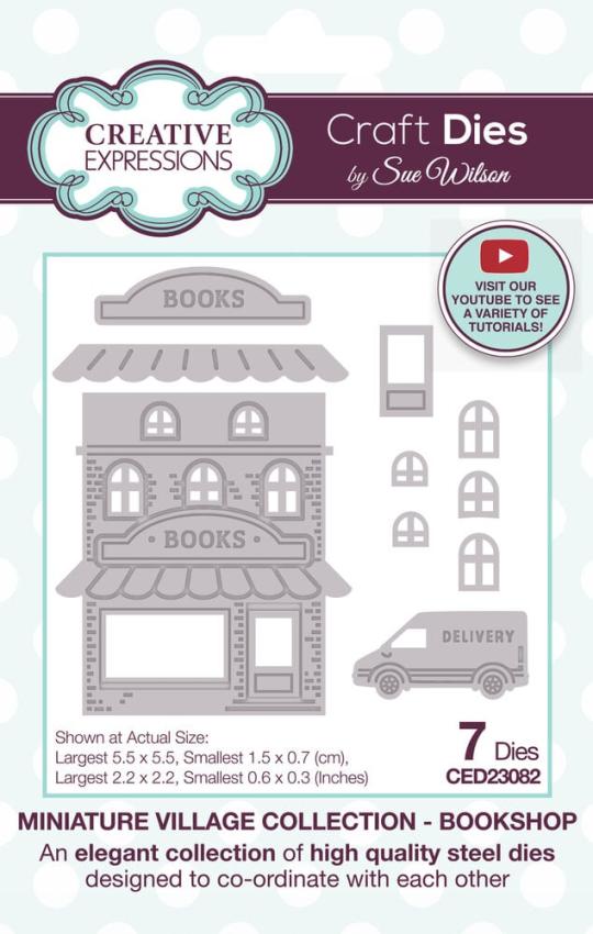 Creative Expressions - Stanzschablone "Miniature Village Bookshop" Craft Dies Design by Sue Wilson