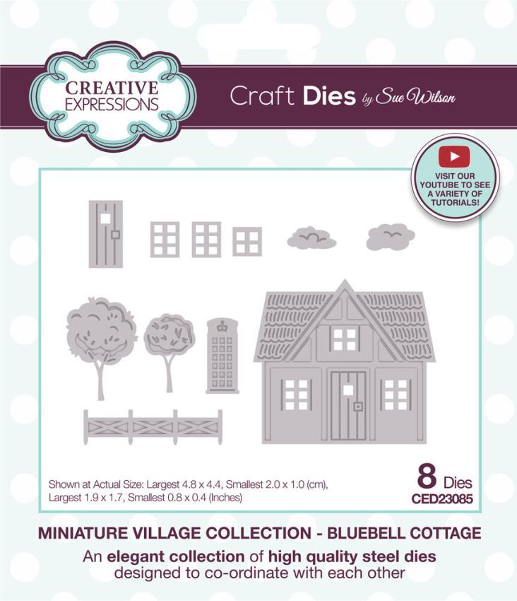 Creative Expressions - Stanzschablone "Miniature Village Bluebell Cottage" Craft Dies Design by Sue Wilson