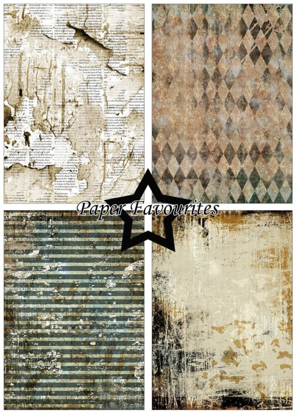 Paper Favourites - Designpapier "Grunge" Paper Pack A5 - 24 Bogen