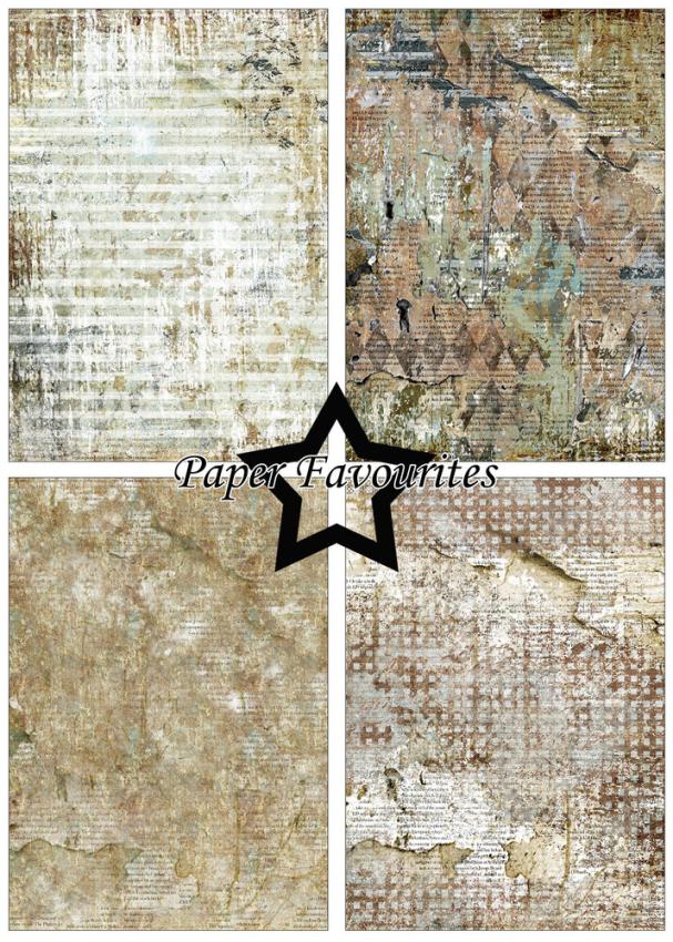 Paper Favourites - Designpapier "Grunge" Paper Pack A5 - 24 Bogen