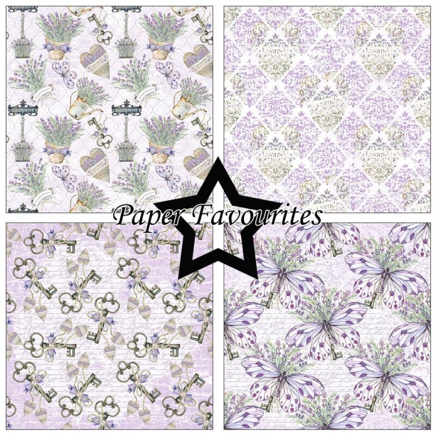 Paper Favourites - Designpapier "Lavender" Paper Pack 12x12 Inch 8 Bogen