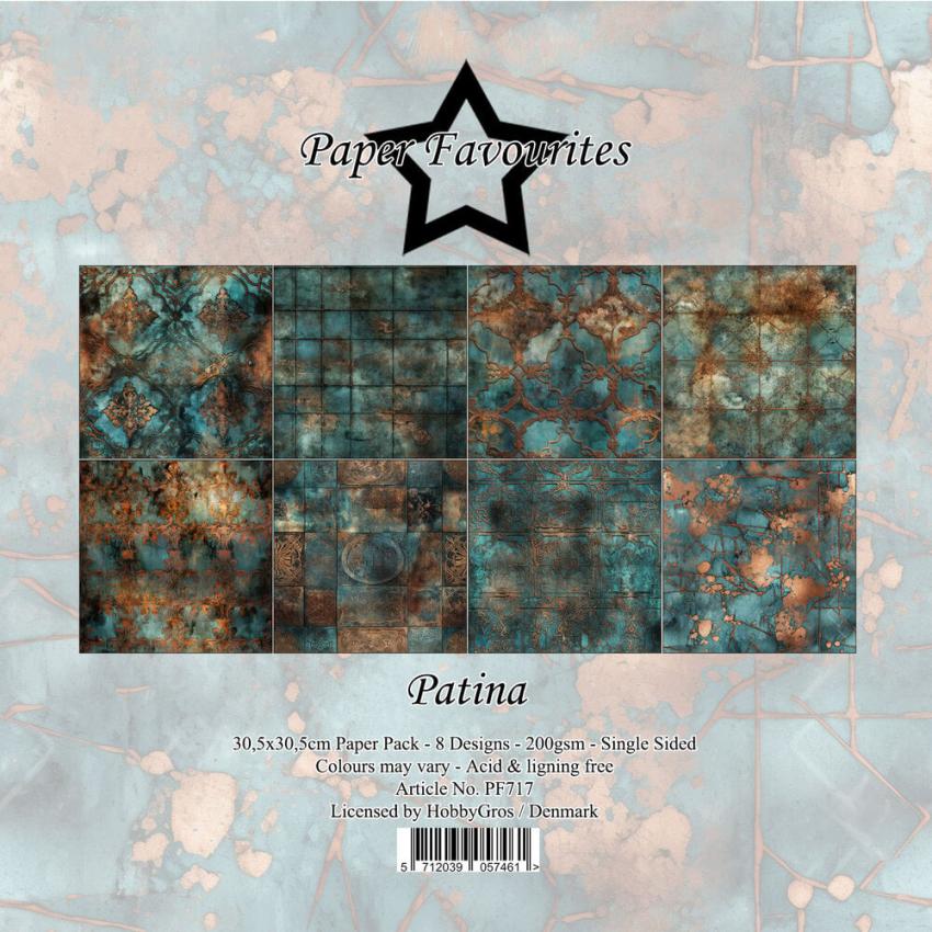 Paper Favourites - Designpapier "Patina" Paper Pack 12x12 Inch 8 Bogen