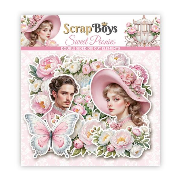 ScrapBoys - Stanzteile "Sweet Peonies" Die Cuts