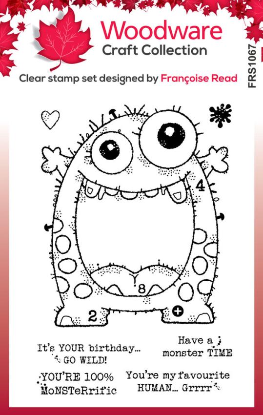 Woodware - Stempelset "Huge Monster" Clear Stamps Design by Francoise Read