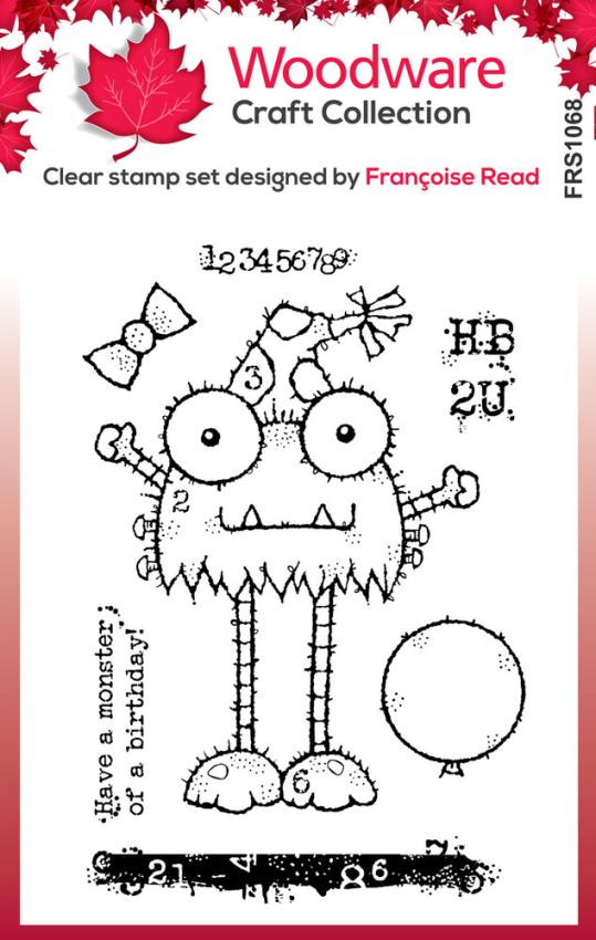 Woodware - Stempelset "Birthday Monster" Clear Stamps Design by Francoise Read