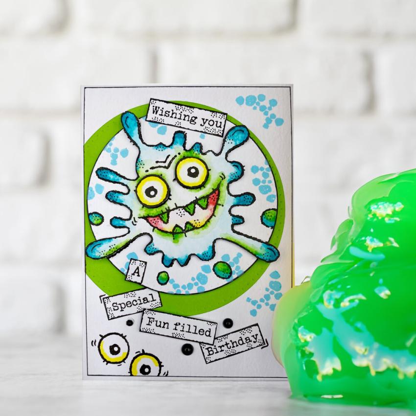 Woodware - Stempelset "Blot Monster" Clear Stamps Design by Francoise Read