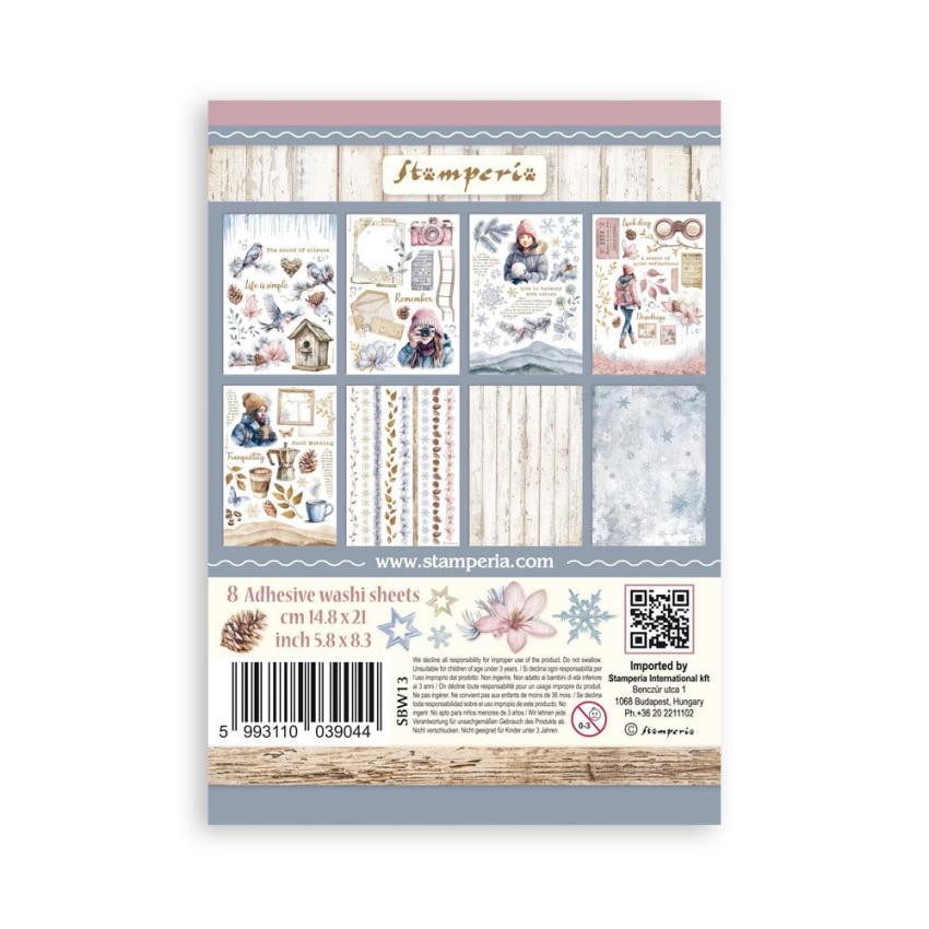 Stamperia - Washi Papier "Create Happiness Dewdrops" Washi Pad 14,8x21cm - 8 Bogen